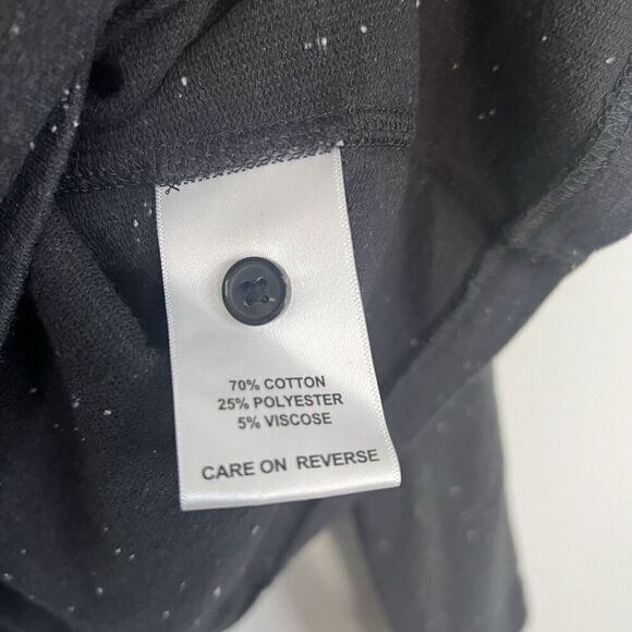 Billy Reid Speckled Charcoal Terry Henley Shirt XL - Picture 4 of 6